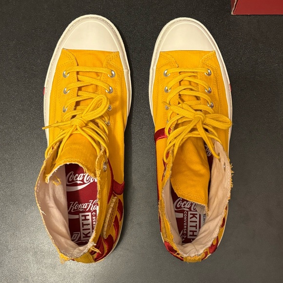 Converse Kith Coca Cola Chuck 70 Hi China Yellow Red Men’s Size 13 162985C - Picture 2 of 9